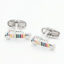 ポールスミス(カフス) 【お買い物マラソン/半額クーポン】ポールスミス PAUL SMITH カフスボタン シルバー M1A CUFF AARTC 96 ARTIST STRIPE [2022AW]