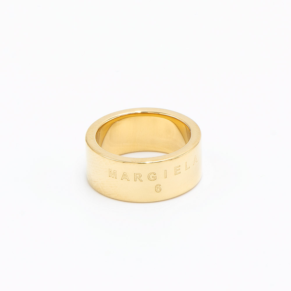 MM6 エムエムシックスメゾンマルジェラ MAISON MARGIELA ミニマル ロゴ リング ゴールド MARGIELA 6 RING SM6UQ0013 SV0058 950 YELLOW GOLD POLISHED PLATING 