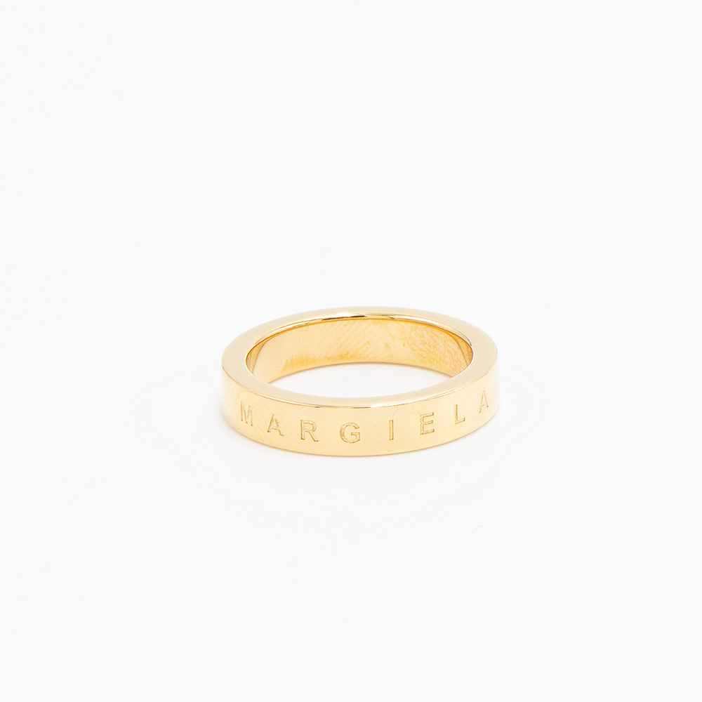 MM6 エムエムシックスメゾンマルジェラ MAISON MARGIELA ミニマル ロゴ リング ゴールド MARGIELA 6 RING SM6UQ0019 SV0128 950 YELLOW GOLD POLISHED PLATING 