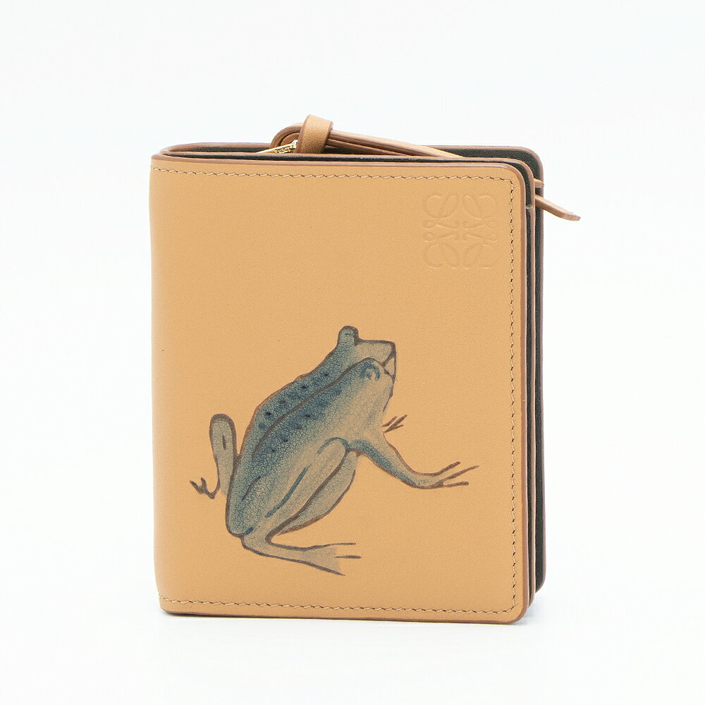 【ハッピープライス】ロエベ LOEWE 2つ折り財布(小銭入れ付き) ウォームデザート FROG COMPACT ZIP WALLET フロッグ コンパクト ジップウォレット C643Z41X15 2586 WARM DESERT [2023SS]