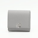 ロエベ 財布（レディース） 【2024年春夏新作】ロエベ LOEWE 2つ折り財布(小銭入れ付き) パールグレー ANAGRAM COMPACT FLAP WALLET アナグラムコンパクトフラップウォレット C821L57X01 1150 [2024SS]