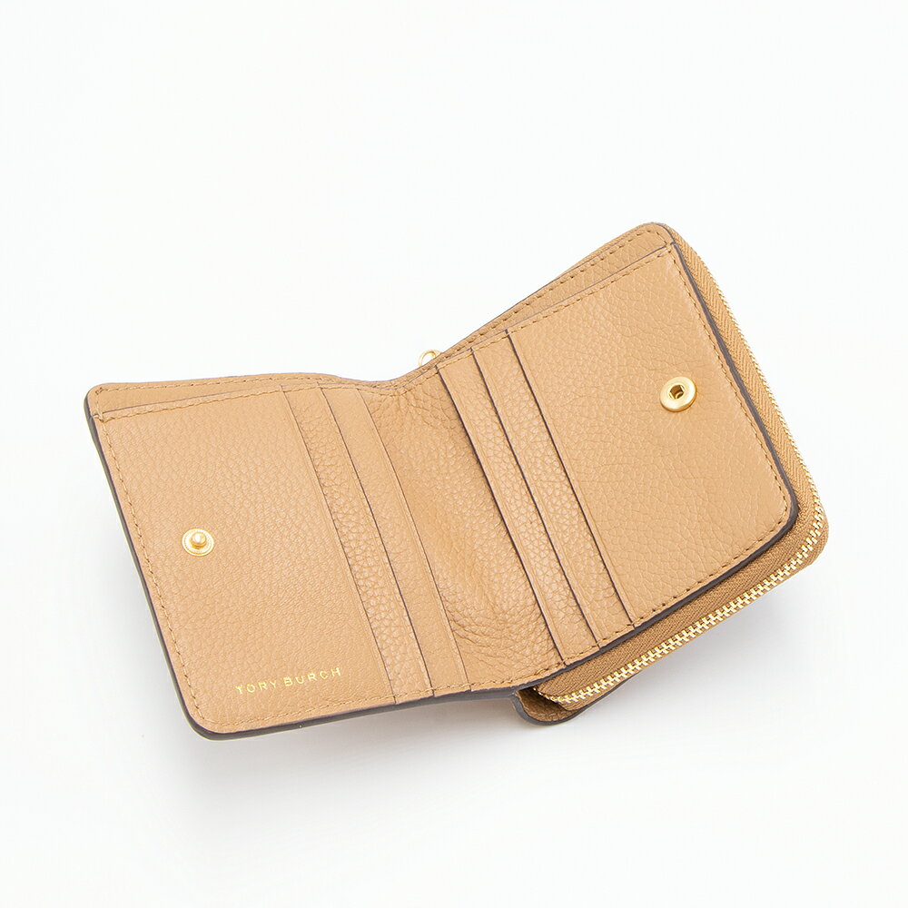 【2022年秋冬新作】トリーバーチ TORY BURCH 2つ折り財布(小銭入れ付き) ティラミス McGRAW BI-FOLD WALLET マックグロー バイフォールド ウォレット 64522 227 TIRAMISU [2022AW]