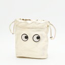 【2023年秋冬新作】アニヤハインドマーチ ANYA HINDMARCH ポーチ ライトゴールド Drawstring Pouch Eyes in Metallic Nappa アイズ ドローストリング ポーチ 5050925179232 LIGHTGOLD [2023AW]