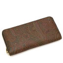 【ハッピープライス】エトロ ETRO ラウンドファスナー長財布(小銭入れ付き) ブラウン/ペイズリー PAISLEY WALLET 0F448 8007 0600 BROWN 2021SS