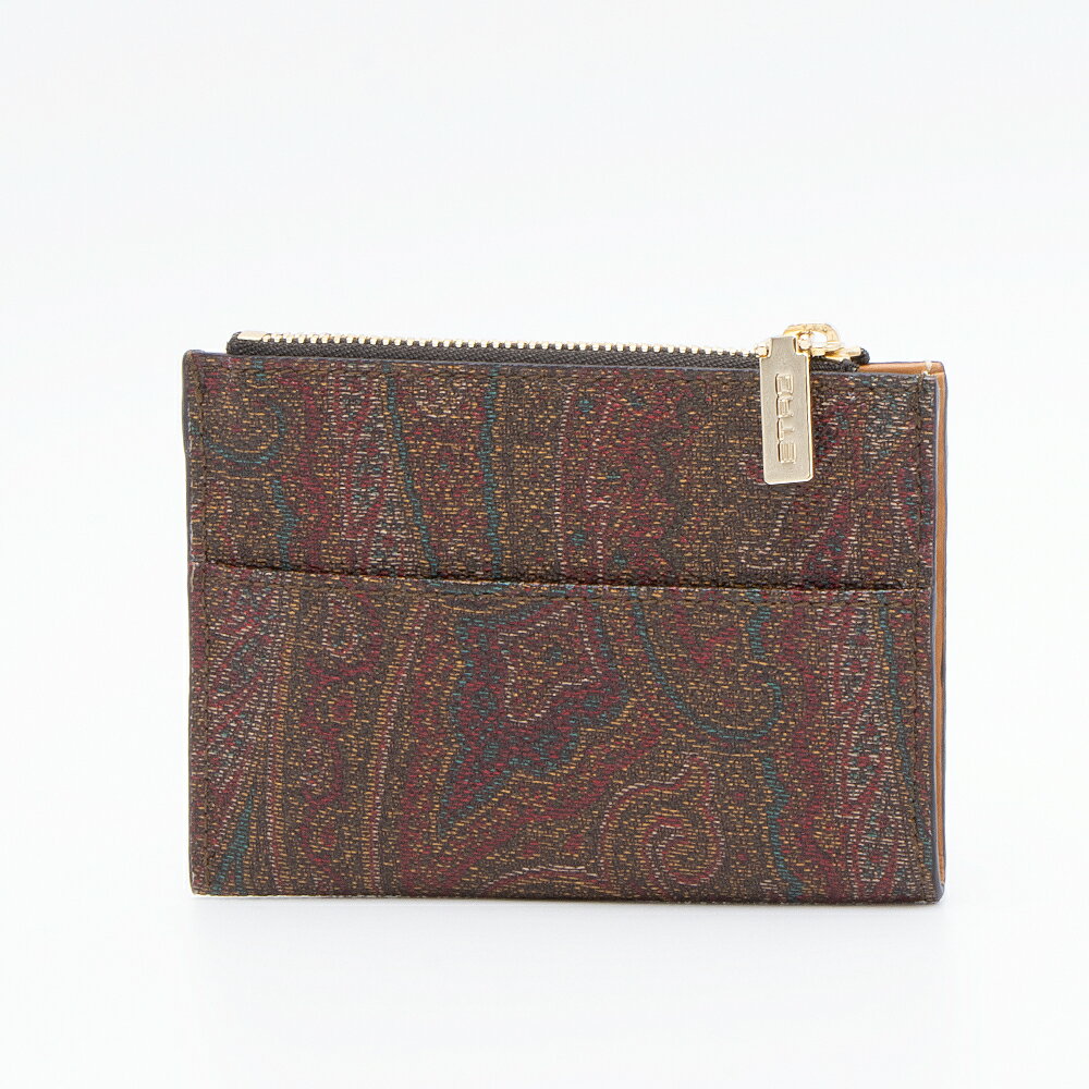 【お買い物マラソン/半額クーポン】エトロ ETRO コインケース カードケース ブラウン/ペイズリー PAISLEY WALLET 0N497 8210 0600 BROWN [2023SS]