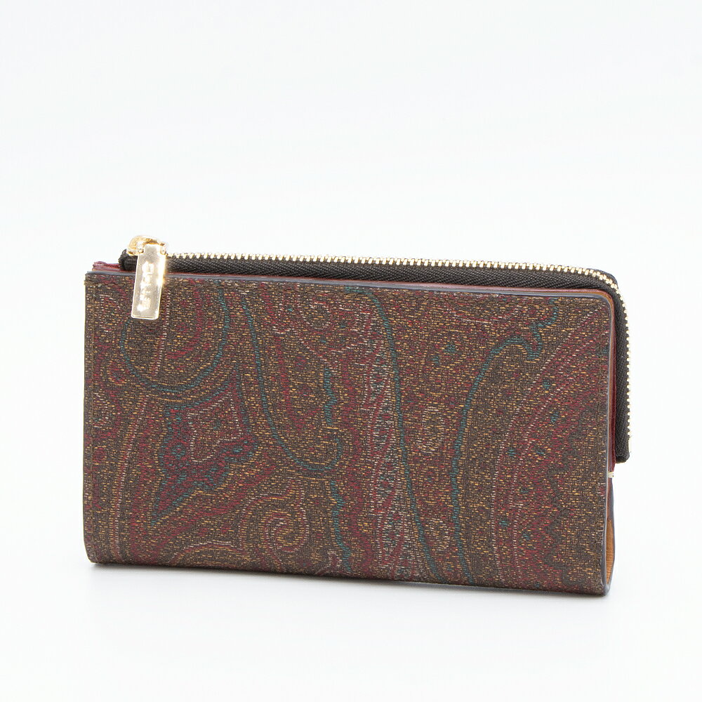 【ハッピープライス】エトロ ETRO 2つ折り財布(小銭入れ付き) ブラウン/ペイズリー PAISLEY WALLET 0N918 8210 0600 BROWN [2023SS]