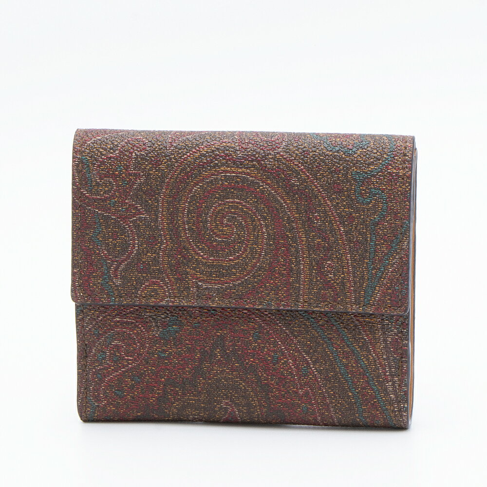 【ハッピープライス】エトロ ETRO 3つ折り財布(小銭入れ付き) ブラウン/ペイズリー PAISLEY WALLET 0N925 8210 0600 BROWN [2023SS]