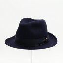 ボルサリーノ BORSALINO フェルトハット 中折れ帽 ネイビー CHARLAIT RASATO シャルレイ ラザート 111160 0411 NAVY 