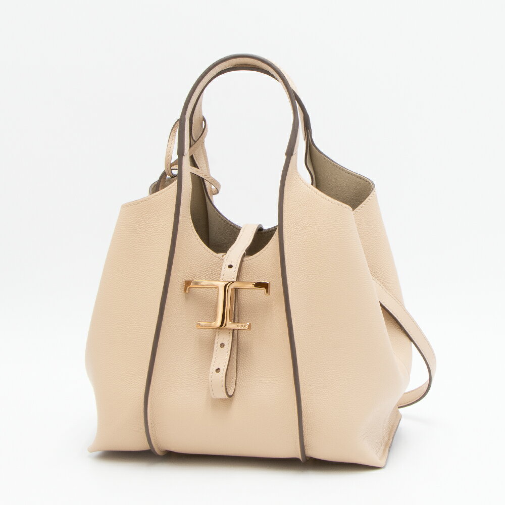 【2024年春夏新作】トッズ TOD'S トートバッグ ミニ ベージュ T TIMELESS T タイムレス XBWTSBA9100Q8E C600 BEIGE [2024SS]