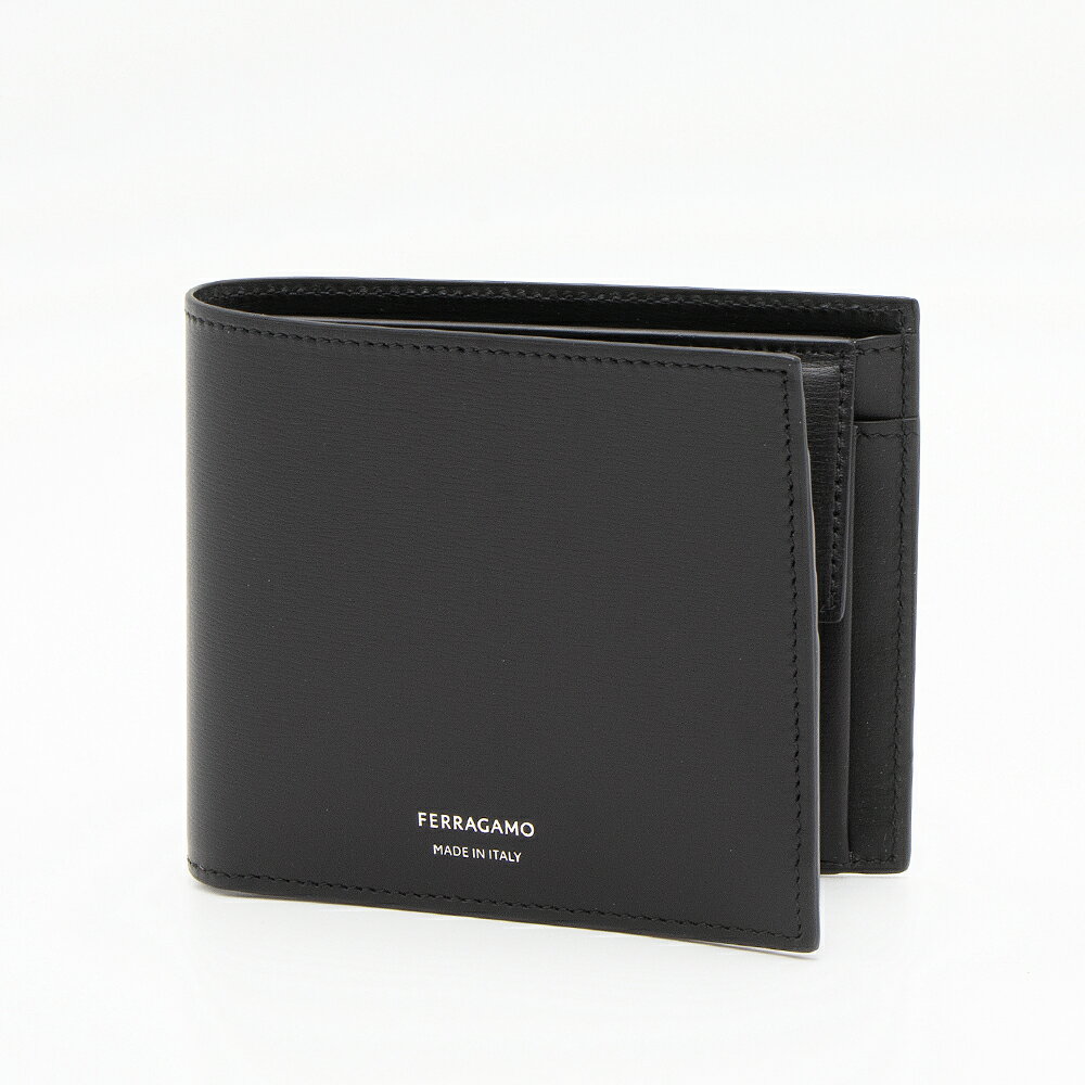 フェラガモ 財布（メンズ） フェラガモ FERRAGAMO 2つ折り財布(小銭入れ付き) ブラック CLASSIC 661329 770094 BLACK [2024SS]