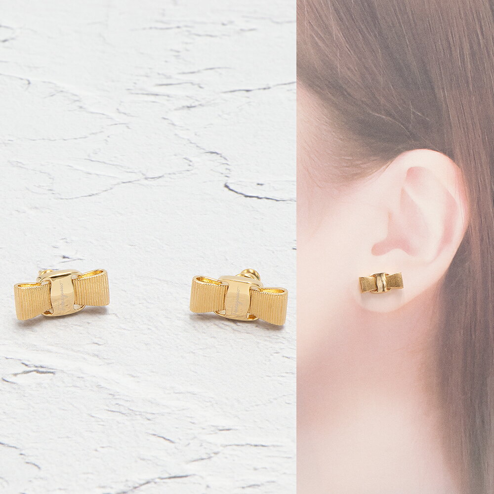 【2024年春夏新作】フェラガモ FERRAGAMO ピアス ヴァラ ゴールド 760546 998984 GOLD [2024SS]のサムネイル