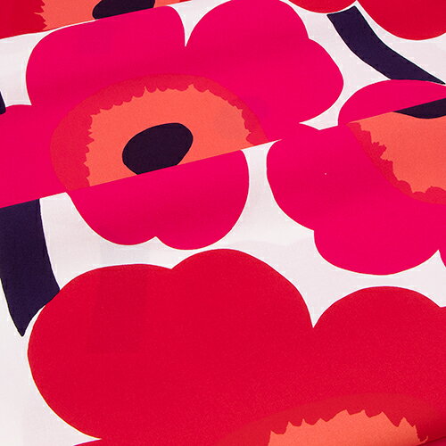 マリメッコ marimekko 生地 ファブリック Unikko Cotton Fabric ウニッココットンファブリック (001 ホワイト×レッド) 009043 001 北欧 フィンランド 