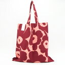 【ハッピープライス】マリメッコ marimekko トートバッグ ファブリックバッグ Pieni Unikko fabric bag ウニッコ (337 ピンク×レッド) 072071 337 北欧 フィンランド [2022AW]