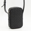 【2023年秋冬新作】ボッテガヴェネタ BOTTEGA VENETA ショルダーバッグ ブラック INTRECCIATO ZIPPED PHONE POUCH 729296 VCPQ3 8803 BLACK [2023SS]