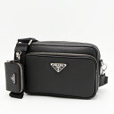 ショルダーバッグ 【2024年春夏新作】プラダ PRADA ショルダーバッグ ブラック 2VH170 9Z2 F0002 OOO SAFFIANO TRAVEL NERO [2024SS]