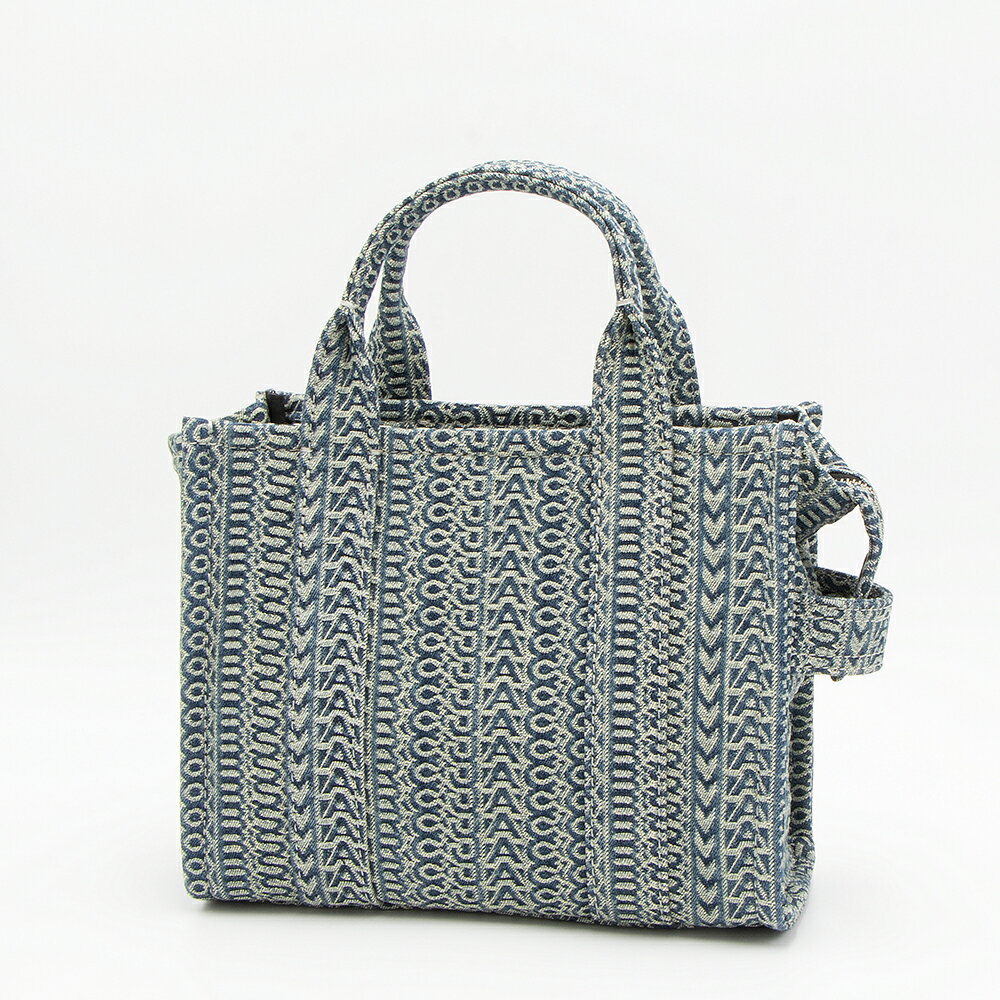 【楽天スーパーSALE/半額クーポン】マークジェイコブス MARC JACOBS トートバッグ(2WAY仕様) サンフェーデッドデニム THE WASHED MONOGRAM DENIM TOTE BAG SMALL ザ ウォッシュド モノグラム デニム トート バッグ スモール 2P3HTT011H02 473 SUN FADED DENIM [2023AW]