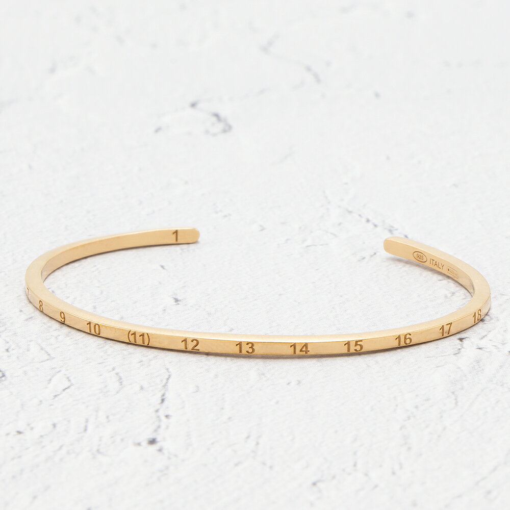 メゾンマルジェラ MAISON MARGIELA バングル ゴールド 11 SI8UY0001 SV0129 950 YELLOW GOLD PLATING B...