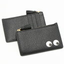 【2025年春夏新作】アニヤハインドマーチ ANYA HINDMARCH カードケース ブラック EYES ZIPPED CARD CASE アイズジップカード...