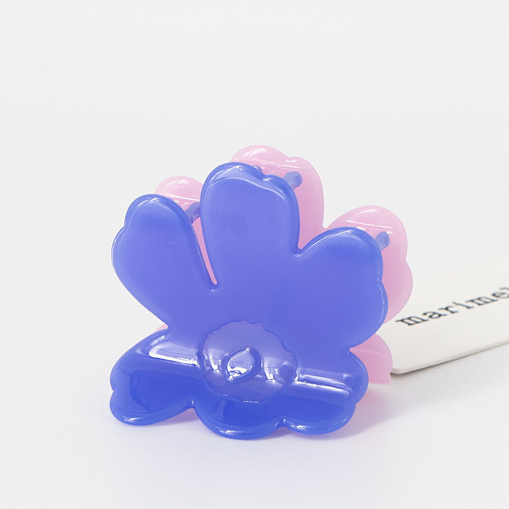 【お買い物マラソン2%OFFクーポン】マリメッコ marimekko ヘアクリップ スモール ウニッコ ダークブルー/ピンク Unikko Hair Clip Small Two-Tone 095606 530 北欧 フィンランド [2026SS]
