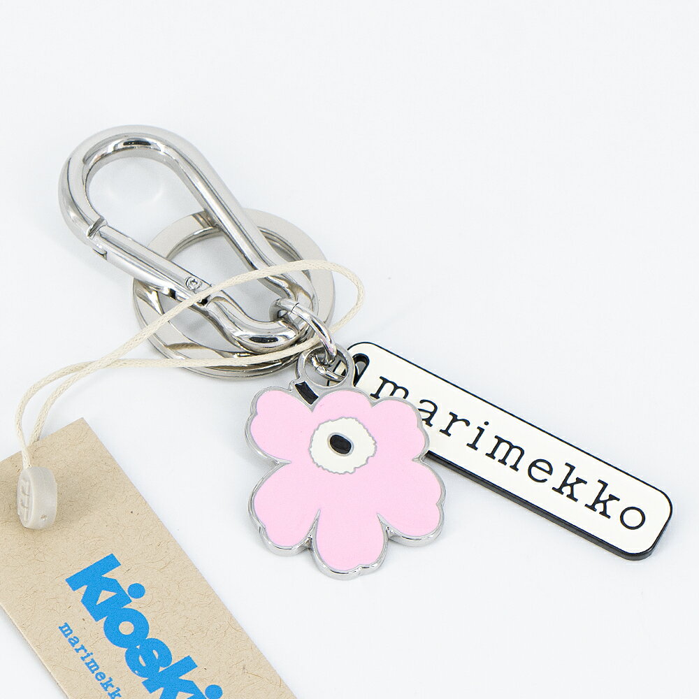 マリメッコ marimekko キーチェーン ライトピンク Puhallus Unikko II key chain 095598 310 北欧 フィンランド 