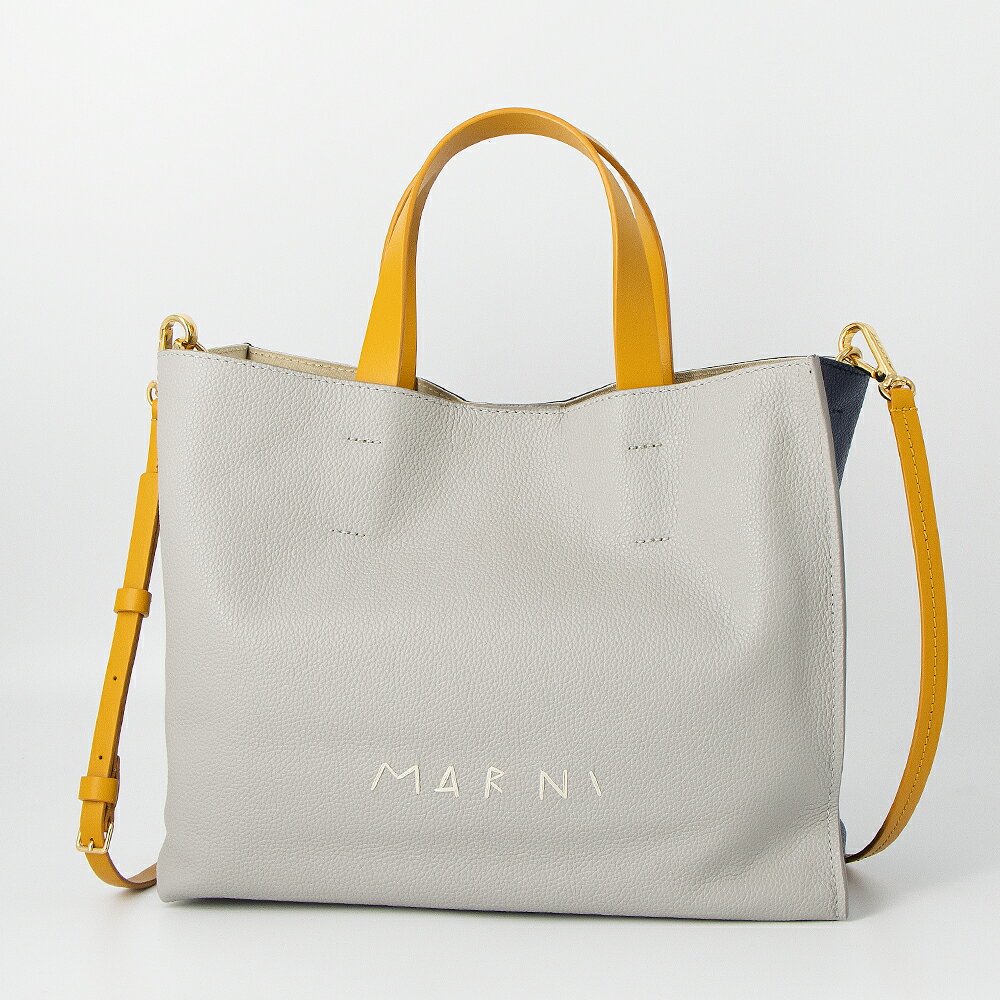 Rakuten - マルニ MARNI トートバッグ(2WAY仕様) MUSEO SOFT EW SHMP0069L6 P6533 ZP100 BLUE/EVEREST/SPHERICAL GREEN [2026SS]