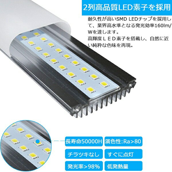 FPR96 LED化 LED 蛍光灯 ledランプ 電球色~昼光色 GY10q口金 FPR96EX ledランプ FPR96型LED FPL96W型対応 FPR96 代替用LED蛍光灯 ツイン蛍光灯タイプLED 96形 LEDコンパクト蛍光灯 Hfパラライト 消費電力40W 明るい6400lm 色選択 二年保証