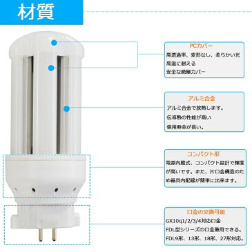 LEDコンパクト蛍光灯 FDL13形 GX10Q口金 FDL13EX-L FDL13EX-W FDL13EX-N FDL13EX-D パラライト2 コンパクト形蛍光ランプ ツイン蛍光灯 3波長形 FDL13W形 LED コンパクト蛍光灯 6W 960lm LED蛍光灯 LED電球 LEDランプ グロー式工事不要 二年保証 色選択