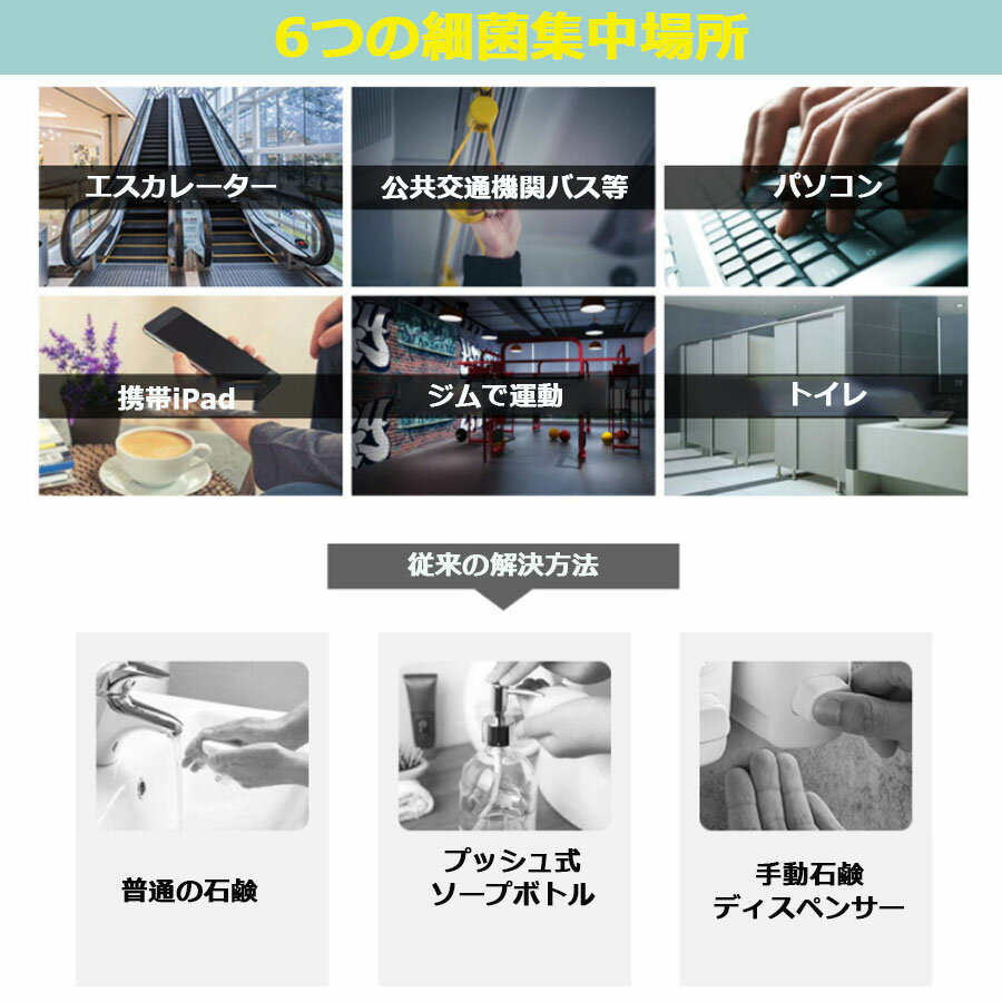 8台セット【新型】 自動手指消毒器スタンド 1...の紹介画像2