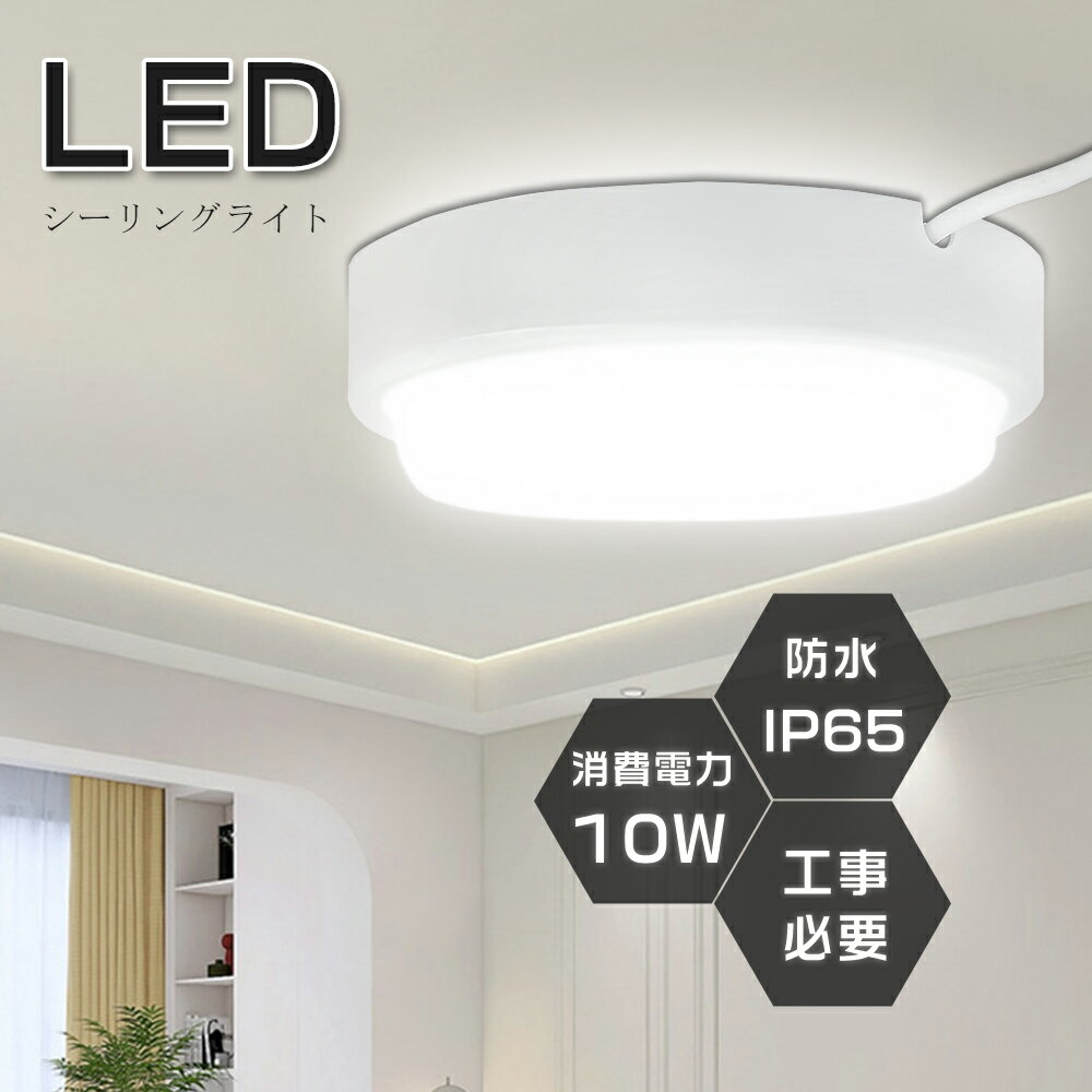 バスルームライトのギフト LED浴室灯 LED 小型シーリングライト 明るい 軒下シーリングライト LEDシーリングライト 6畳 LEDシーリングライト 薄型 シーリングライト LED 6畳 玄関灯 バスルームライト LED照明 浴室照明 防湿 住宅照明 壁掛け 100W相当 拡散タイプ 円型 10W 2000lm 4~6畳 節電 工事必要