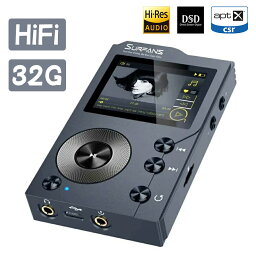 音楽プレーヤー HiFi MP3プレーヤー DSD高音質 2インチHDスクリーン Bluetooth 32GB 内蔵 256GBまで拡張可能 ロスレスオーディオ 10時間連続再生 音楽プレーヤー デジタルオーディオプレーヤー 持ち運び Surfans F20