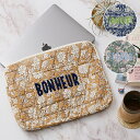 タブレットPCケース ブークレー刺繍 14インチ 文字入り インド ブロックプリント風 花柄 お花 フラワー プレゼント ギフト メーカー直送