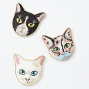 キャット刺繍ポケットミラー インド刺繍 猫 ネコ アニマル 動物 かわいい ハンドミラー 手鏡 プレゼント ギフト メーカー直送