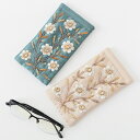 メガネケース ビーズ刺繍 ソフト眼鏡ケース かわいい おしゃれ 眼鏡入れ バネ口 アジアン 花柄 フラワー 母の日 敬老の日 プレゼント ギフト 送料無料 メー...