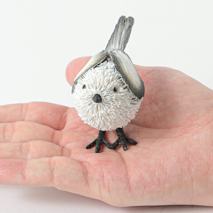 置物 たわしアニマル シマエナガ 鳥 バード オブジェ 雑貨 インテリア 動物 アニマル ギフト プレゼン..