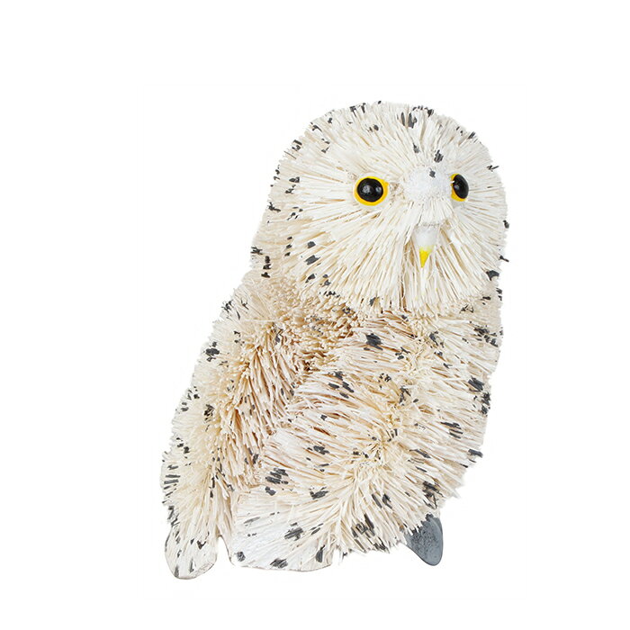 置物 たわしアニマル フクロウ 梟 白フクロウ オブジェ 雑貨 インテリア 動物 アニマル ギフト プレゼント ナチュラル 手作り かわいい