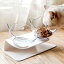 ペット食器台 皿 餌入れ スタンド フードボウル 猫 ペット ホワイト食器 お水入れ 猫ボウル 犬 セット 容器 CW014