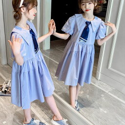 ワンピース キッズ 子供服 Aライン 女の子 ドレス パーティードレス プレゼント ファッション きれいめ お嬢様風 おしゃれ 女児 可愛い お出かけ パーティー 学生 ラペル 学院風 TZ-813