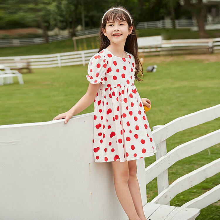 ワンピース キッズ 子供服 半袖 夏 リゾート ドット 蝶結び Aライン 女の子 ドレス パーティードレスきれいめ お嬢様風 おしゃれ 女児 可愛い お出かけ パーティー 学生 レジャー 水玉 TZ-860