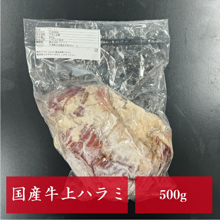 国産牛上ハラミ　ブロック 500g 牛上ハラミ 牛肉 BBQ キャンプ お歳暮 お中元 肉 厚切り お肉 焼肉 ギ..