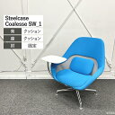Steelcase ミーティングチェア Coalesse SW_1 W910 ブルー シルバー シンプル おしゃれ 会議椅子 キャスターなし メモ台 ロビーチェ...