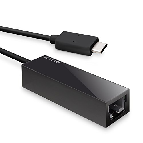 エレコム 有線LANアダプター USB-C ギガビット対応 ブラック EDC-GUC3-B