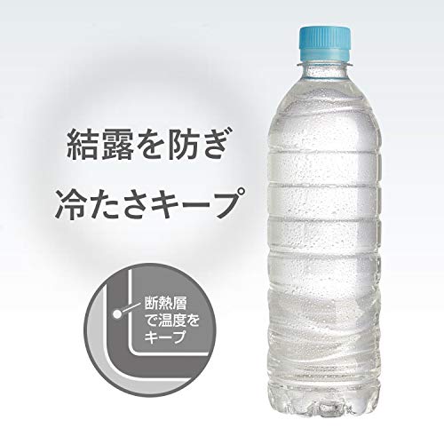 和平フレイズ ペットボトルクーラー ホワイト 真空断熱構造 500ml~600ml 保冷 炭酸・スポーツドリンクOK フォルテック RH-156