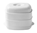 伊原企販 電子レンジ用蒸し器 most ふたしなセイロ 抗菌 日本製 2品同時調理 時短 送料無料