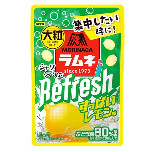 森永製菓 大粒ラムネRefresh＜すっぱいレモン＞ 30g×10袋 　送料無料
