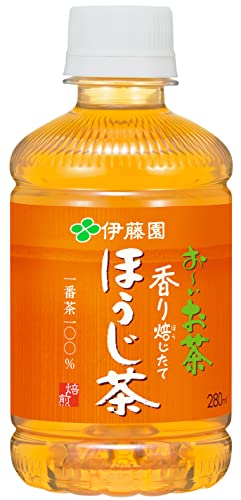 ・ 280ミリリットル (x 24) 62453・原材料:緑茶(日本)/ビタミンC・ 内容量:280ml×24本・ カロリー:100ml当たり、0kcal・ 商品サイズ(高さx奥行x幅):14.4cm×26.0cm×39.3cm・ 一番茶を焙じたしあわせの香りが広がるほうじ茶飲料です。"一番茶を焙じたしあわせの香りが広がるほうじ茶飲料●香りの元となるアミノ酸を多く含む「一番茶」を100%使用。●お茶の葉は冬の間に養分をたっぷりたくわえ、春に新芽を芽吹きます。最初に摘むお茶の葉は「一番茶」とよばれ、旨みと香りがぎゅっとつまっています。●専用の一番茶を焙煎し、やさしい味わいに仕上げました(無香料・無調味)。●280mlの小さいサイズ。●500ml以下のPETボトル(お茶・焙じ茶)でお探しの方におすすめです。※配送に関しての重要事項※・ギフト梱包、のし等は不可となります。・お客様都合で商品発送作業以降のキャンセル不可となります。・弊社提携先倉庫からの発送商品は配送システムを一元管理しており、輸送箱に異なるサイトのロゴが記載されている場合がございます。その為、配送間違いと思われる場合もございますがお受け取りいただきます様お願い致します。※不在時の場合も同様の不在連絡票（再配達）となります。・領収書の発行はシステム上ご注文履歴からお客様ご自身での発行となります。