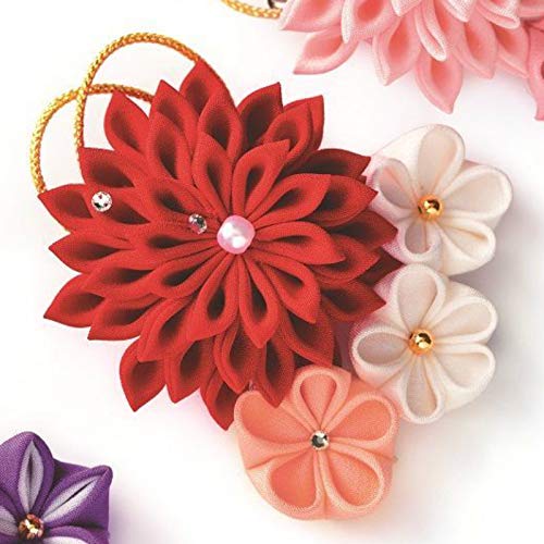 タカギ繊維 Panami ちりめん細工キット 正絹つまみ細工 煌めきのブローチ 赤 LH-450 タカギ繊維 　送料..