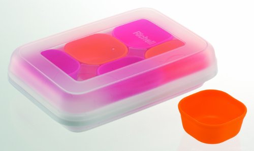 リッチェル 調理用品 わけわけフリージング カップ25 1カップ容量/25ml カップ6コ入 ピンク&オレンジ 送料無料
