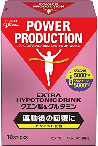 グリコ パワープロダクション エキストラ ハイポトニックドリンク クエン酸&グルタミン ピンクグレープフルーツ味 1袋 (12.4g) 　送料無料