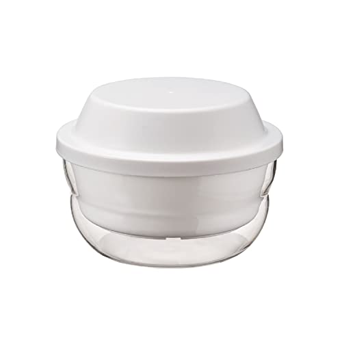 HARIO(ハリオ)ガラスのレンジ蒸し器 満水容量1200ml ホワイト レンジで簡単調理 おうちごはん 日本製 XMK-120-W 送料無料