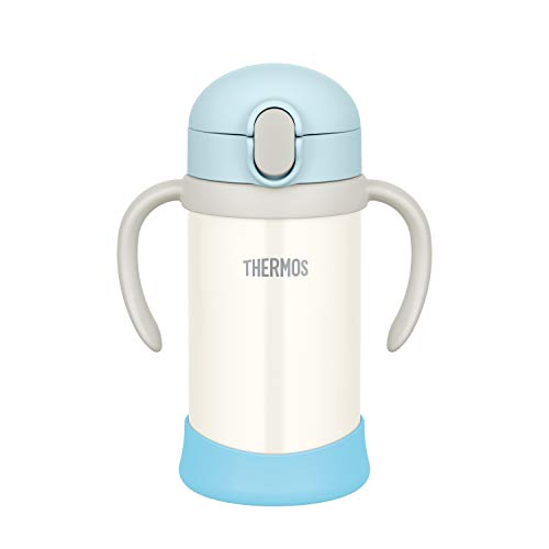 サーモス(THERMOS) まほうびんのベビーストローマグ FJL-350 ブルーホワイト (BLWH) 350ml